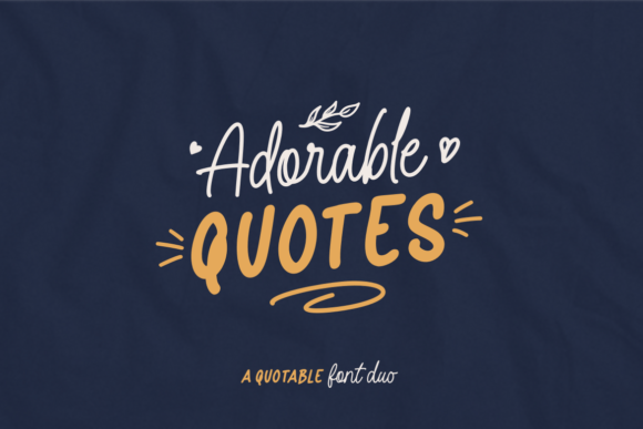 Adorable Quotes Duo: A Creative Font for Small Business Branding