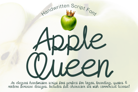 Apple Queen Typeface: Elevating Editorial Design with Handwritten Grace