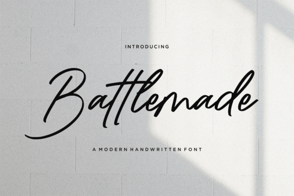 Battlemade: A Handwritten Script Font for Editorial Elegance