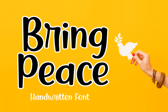 Bring Peace: A Whimsical Handwritten Font for Editorial Design
