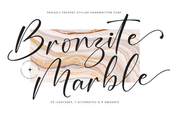 Bronzite Marble: A Luxury Script Font for High-Impact Brand Campaigns
