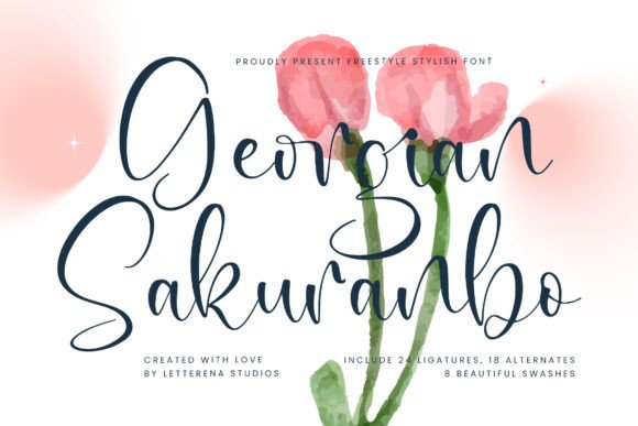 Georgian Sakuranbo: A Luxury Script Font for Modern Brand Identity