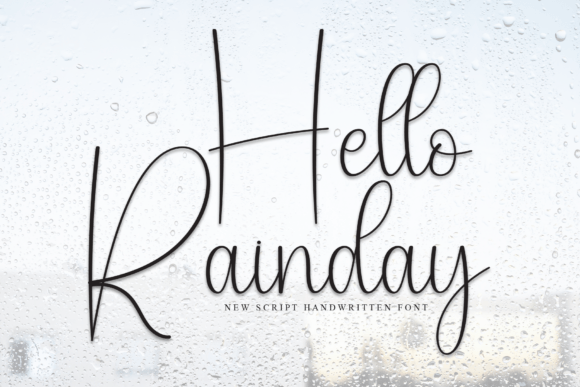 Hello Rainday: A Script Font for Elegant Editorial Design