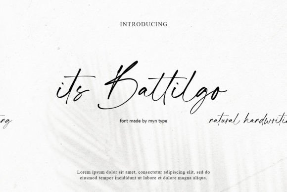 Its Battilgo: The Elegant Script Font for Handmade Brands