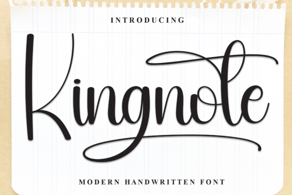 Kingnote: A Stylish Handwritten Script Font for Elegant Branding