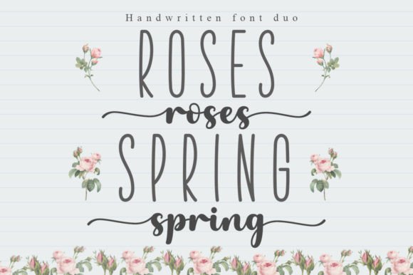 Roses Spring Duo Typeface Review: A Romantic Script and Sans Serif Pair