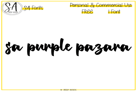Sa Purple Pazara: The Handwritten Typeface for Artisan Branding
