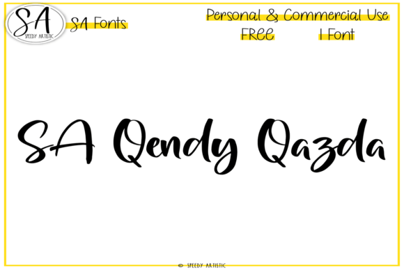 Sa Qendy Qazda: A Handwritten Font for Catchy Craft Designs