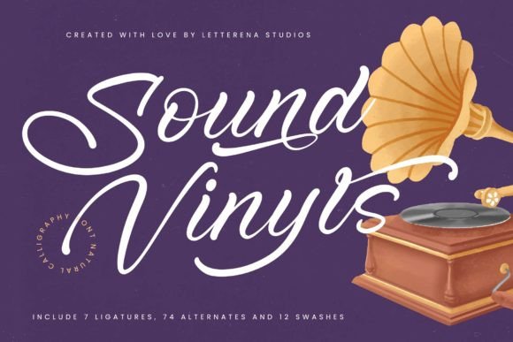 Sound Vinyls: A Luxury Script Font for Polished Brand Identity