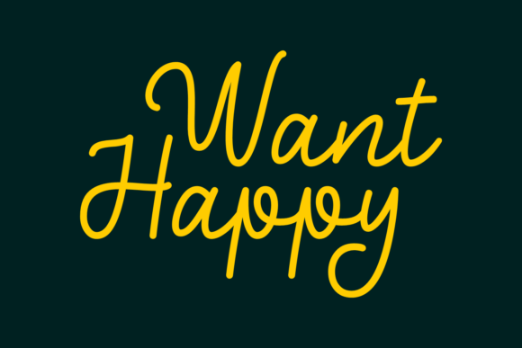 Want Happy: The Cheerful Script Font for Authentic Branding