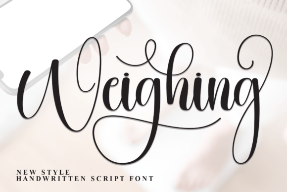 Weighing: The Elegant Script Font for Polished Brand Identity